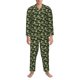 thumbnail image 3 of Fotbe Camouflage Dinosaur Pijama de Hombre con Estampado de Manga Larga, Conjunto de 2 Piezas, Ropa de Dormir Suave y Cómoda con Bolsillos-Large, 3 of 7