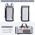 thumbnail image 4 of Bolsa de gimnasio Bosstin para hombre y mujer, bolsa de viaje de 45 litros, bolsa de lona deportiva para gimnasio, fin de semana, mochila nocturna con compartimento para zapatos (gris), 4 of 5