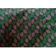 thumbnail image 4 of oneOone Cotton Silk Fabric Leaves Block Printed Fabric 1 Yard 42 Inch Wide, 4 of 4