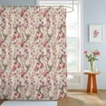 thumbnail image 4 of Shower Curtain Watercolor Floral Hummingbird Shower Curtains for Bathroom Decor, Waterproof Polyester Shower Curtain Set with Hooks, Extra Long 72" x 84" Spring Pink Flower Linen, 4 of 9