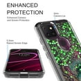thumbnail image 2 of T-Mobile REVVL 4 Case, Rosebono Hybrid Bling Glitter Sparkle Epoxy Graphic Marble Colorful Silicone Skin Cover Armor Case for T-Mobile REVVL 4 (Green), 2 of 5