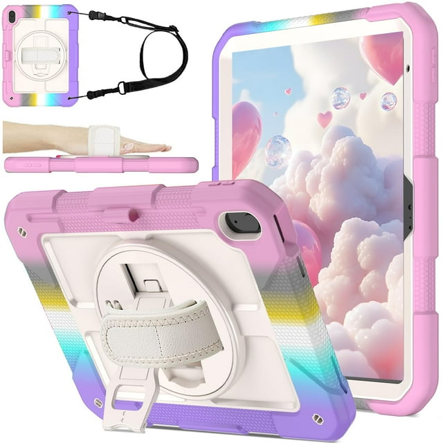 Funda BMOUO para iPad 11ª/10ª Generación 11" con Soporte 360° y Correa