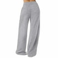 thumbnail image 6 of Women's Wide Leg Sweatpants with Elastic Waist Comfortable Loose Fit Casual Trousers, 6 of 9