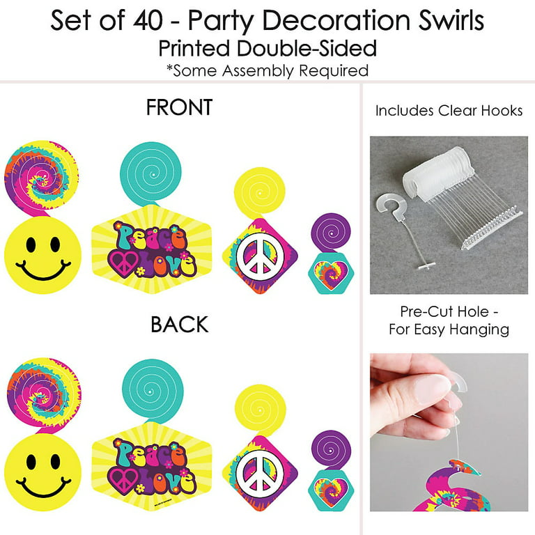 Big Dot of Happiness Mardi Gras - Masquerade Party Hanging Decor - Party  Decoration Swirls - Set of 40