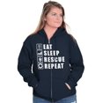 thumbnail image 4 of Eat Sleep Rescue Repeat Firefighter Zip Up Hoodie Men's Women's Brisco Brands S, 4 of 6