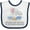 White and Navy, variant on Inktastic My Great Aunt Loves Me to the Moon and Back Elephants Boys or Girls Baby Bib