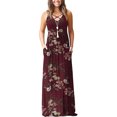 thumbnail image 1 of Lenago Robe Blanche Grande Taille pour Femmes Mode Décontractée Été Sans Manches Col Rond Imprimé Poches Longue Robe Plage en Solde, 1 of 9