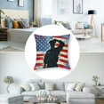 QFMY American Flag Cushion Covers Set of 2 Soldier Salute for USA Flag