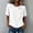White, variant on Womens Short Sleeve Tops Summer Tshirts Round Neck Casual Basic Tee Work 2026 Trendy Outfits with Decorative Buttons