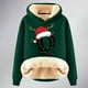 thumbnail image 4 of WILLBEST Sudadera con Capucha para Mujer, con Estampado de Letras Navideñas Sudadera Gruesa de Lana, Cálida para El Invierno Tops de Moda XXXX-Grande, 4 of 4
