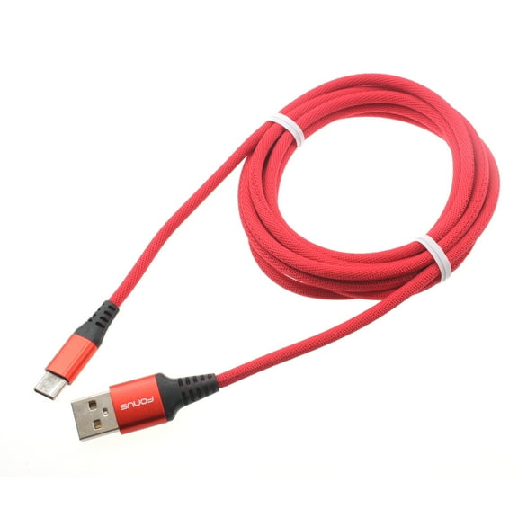 Type-C Red 6ft USB-C Cable for Samsung Galaxy Z Fold4 Phone - Charger Cord Power Wire Long Braided L8K Compatible With Galaxy Z Fold4 Model