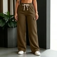 thumbnail image 5 of FAIWAD Women's Plus Size Corduroy Pants High Waisted Straight Leg Athletic Cargo Pant with Pockets, 5 of 7
