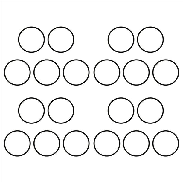 20Pcs 66 mm X 60 mm X 3 mm Juntas de Sello de Aceite de Goma o Anillo Negro Mecánico
