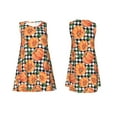 thumbnail image 7 of Uemuo Autumn Pumpkins Gingham Pattern Women’s Sleeveless Dress – Casual Summer A-Line Dress, Stylish and Comfortable Sundress for Hot Weather, 7 of 7