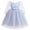 Blue, variant on IBTOM CASTLE Girls Princess Long Sleeve Rainbow Party Tulle Dress 3D Flower Ruffle Mesh Dress Pageant Birthday Smocked Back Wedding Flower Girl Dress 3-4T Pink