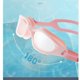 thumbnail image 4 of Gafas de natación para adultos, antivaho, unisex, con lentes grandes, protección UV, puente nasal ajustable, azul, blanco y verde E20GFL0120-1688Y con logotipo de Eyeline en estuche transparente para, 4 of 5