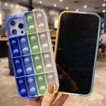 thumbnail image 4 of Push Pop Phone Case Bubble Sensory Toy Rainbow Soft Case para Iphone 12 Case Stress Reliever Fidget Toy Cover para Apple Iphone 12 Pro, 6.1 Pulgadas - Verde, 4 of 5
