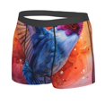 thumbnail image 2 of Balery Vibrant Hummingbird Watercolor Art Men's Boxer Briefs, Soft and Breathable Cotton Underwear with nylon Waistband-Large, 2 of 9