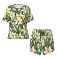 thumbnail image 4 of Lsque Lilies Flowers Women's Short-Sleeved Pajama Set - 2 Piece Soft and Lightweight Sleepwear Set-X-Large, 4 of 9