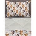 thumbnail image 3 of Squirrel Comforter & Sham Bedding Set, Pattern with Woodland Animal in Cartoon Style with Mushrooms and Leaves, 3 pcs Duvet Set Microfiber Filling Quilt, 5 Sizes, Multicolor, by Ambesonne, 3 of 4