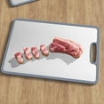 thumbnail image 6 of InsCrazy Cutting Board for Kitchen for Chopping and Cutting Stainless Steel Silicone Edging Slip Household Vegetable Cutting Double-sided 304 Stainless Steel on Clearance 15" X 11", 6 of 7