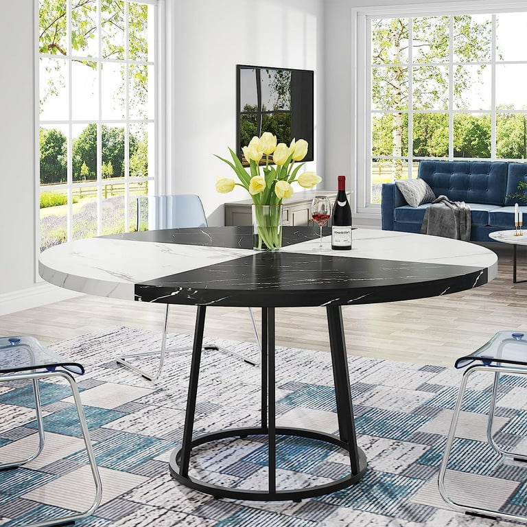 Round marble top dining table for 4 new arrivals