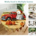 thumbnail image 5 of Fall Thanksgiving Round Table Cloth 60 Inch,Red Truck Pumpkin Tablecloth Waterproof Stain Wrinkle Resistant Washable Circle Table Cover for Home Kitchen Dining Room Party Outdoor Picnic, 5 of 6