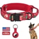 thumbnail image 1 of Collar para perro DAGANXI Tactical Nylon con asa Airtag XL Rojo, 1 of 6