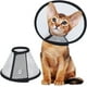 thumbnail image 1 of Cono de gato collar isabelino ajustable para mascotas PVC ligero 21-24 negro, 1 of 5