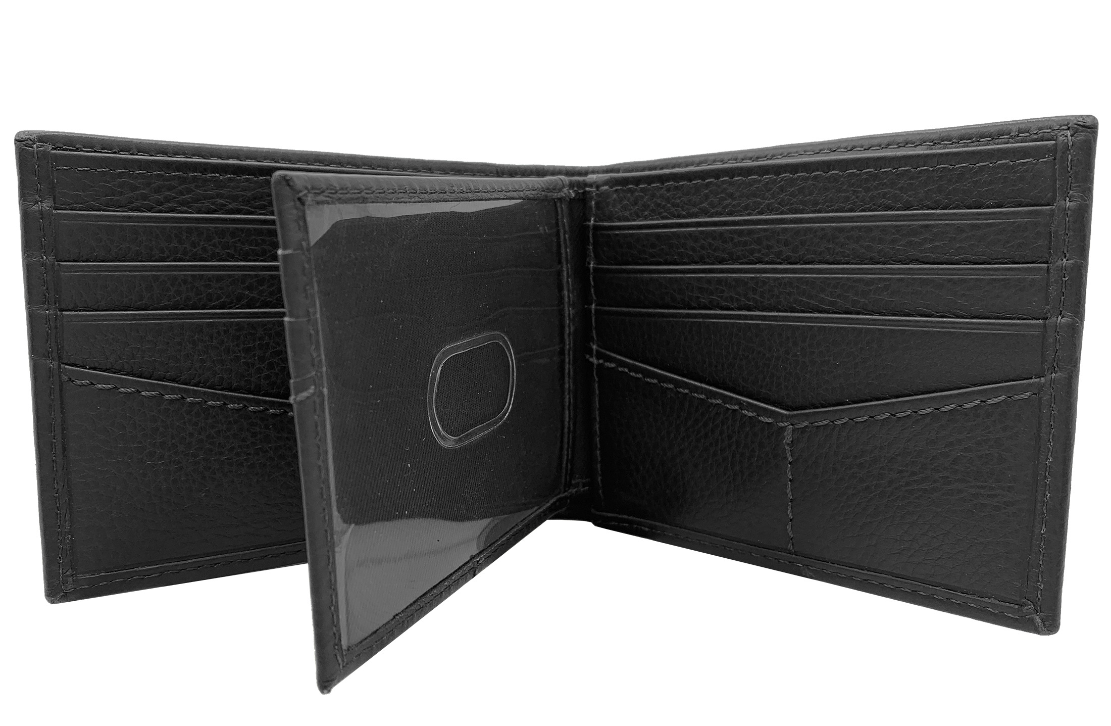 George Men's Genuine Leather Bifold Wallet, Black photo 5