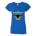 thumbnail image 2 of The Ghost Of Kyiv Womenâ€™s Standard V-Neck Tee, Royal, Medium, 2 of 4