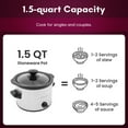 thumbnail image 5 of Elite Cuisine MST525 1.5Qt. Mini Slow Cooker with Adjustable Settings and Keep Warm, 5 of 5