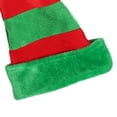 thumbnail image 5 of Adult Kids 3D Christmas Party Elf Long Tail Hat Red Green Striped Plush Trim Funny Santa Cap Holiday Theme Photo Props Party Favors, 5 of 7