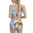 thumbnail image 3 of Picia Giraffe Come Out From Zipper Women's High Waisted Bikini Scoop Neck Swimsuit Two Pieces Bathing Suit-Medium, 3 of 8