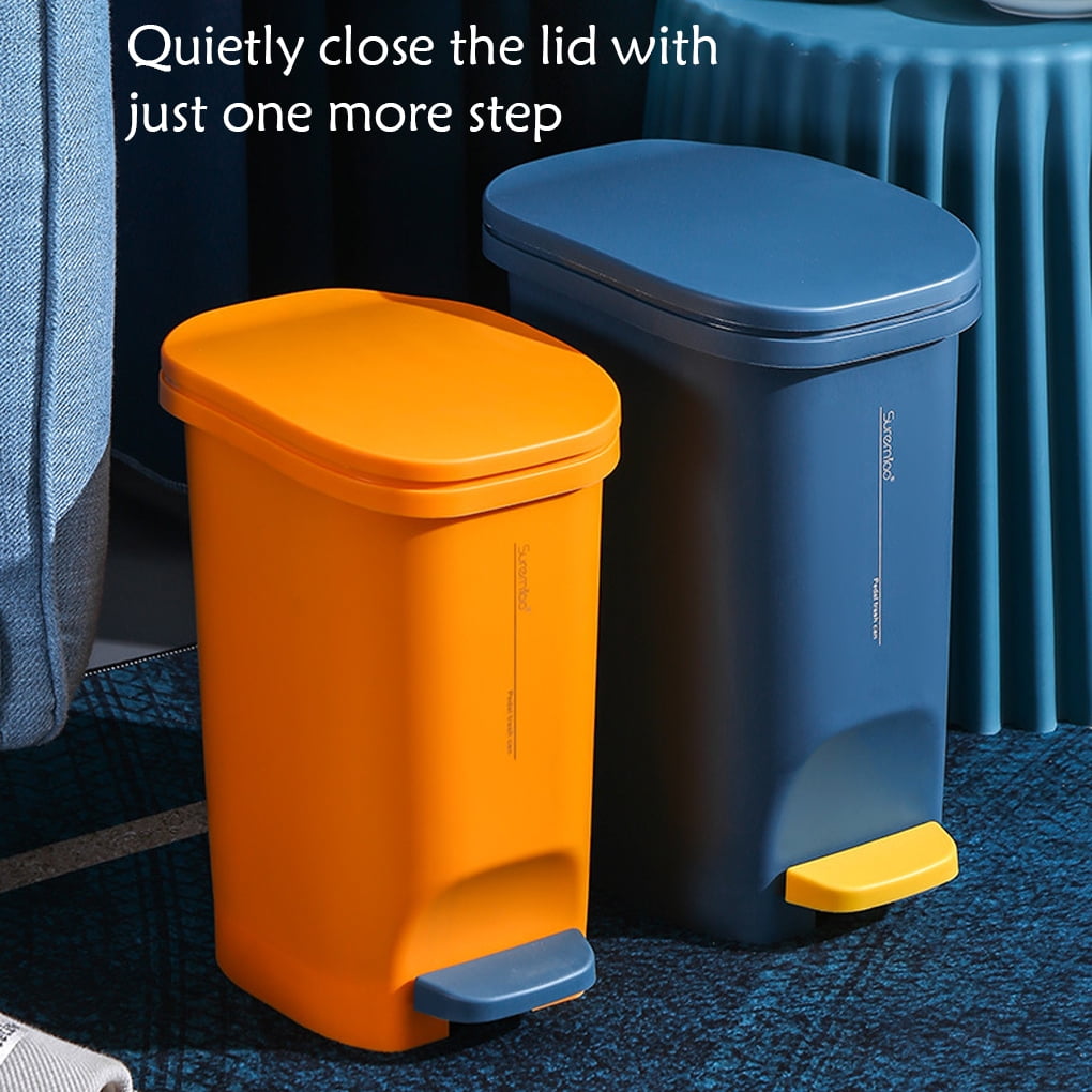 Suremiao Large Durable Kitchen Plastic Trash Can With Foot Pedal