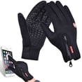 thumbnail image 3 of Guantes de invierno Pantalla táctil Guantes cálidos Clima frío A prueba de viento Ciclismo Conducir Montar en bicicleta Telededos Guantes térmicos Gel de silicona antideslizante Mitones de dedo comple, 3 of 4