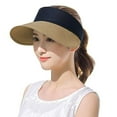 thumbnail image 7 of Large Brim Sun Hats for Women, Straw Sun Visor Hat Wide Brim Summer UV Protection Beach Cap, Lightweight Foldable Floppy Hat Breathable Casual Summer Outdoor Hat, Khaki, 7 of 7
