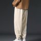 thumbnail image 3 of Pantalones largos de moda para hombre, con cordón, cintura elástica, color sólido, informales, largos para correr, pantalones para hombre, 3 of 4
