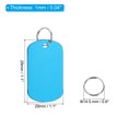 thumbnail image 2 of Uxcell Aluminum Blank Tags Rectangle Metal Stamping Blanks Pet ID Label with Key Rings Light Blue 15Pcs, 2 of 6
