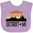 thumbnail image 3 of Inktastic Detroit Michigan Skyline Retro Boys or Girls Baby Bib, 3 of 4