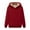 Red, variant on Fesfesfes Women Hooded Solid Hooded Loose Long Sleeve Tops Casual Sweatshirt