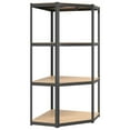 thumbnail image 5 of vidaXL 4-Layer Shelves 5 pcs Anthracite Steel&Engineered Wood, 5 of 5
