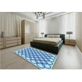 thumbnail image 5 of Ahgly Company Machine Washable Indoor Rectangle Transitional Blue Ribbon Blue Area Rugs, 3' x 5', 5 of 7