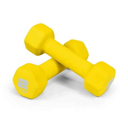 CAP Barbell, 2lb Yellow Neoprene Dumbbell, Pair