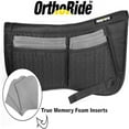 thumbnail image 4 of OrthoRide English Half Pad English Saddle Pad Quilted Correction Pad Adjustable 12 Memory Foam Inserts 4 Pockets Saddle Pads, Western Saddle, Dressage Half pad, 4 of 5