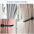 thumbnail image 4 of 4Pcs Curtain Holdbacks Curtain Tiebacks Hooks Tie Backs for Curtains Curtain Holders for Wall Curtain Holder Curtain Tie Backs Wall Mount for Living Room, Bedroom and More, 4 of 7