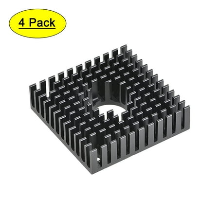 UPC: 0038113117520 | Electronic Radiators Heatsink with Hole for Stepper Motor 3D Printer 40x40x11mm Black 4PCS