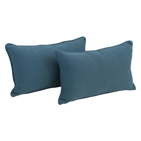 Blazing Needles 20 x 12 in. Twill Back Support Pillows with Cording - Set of 2