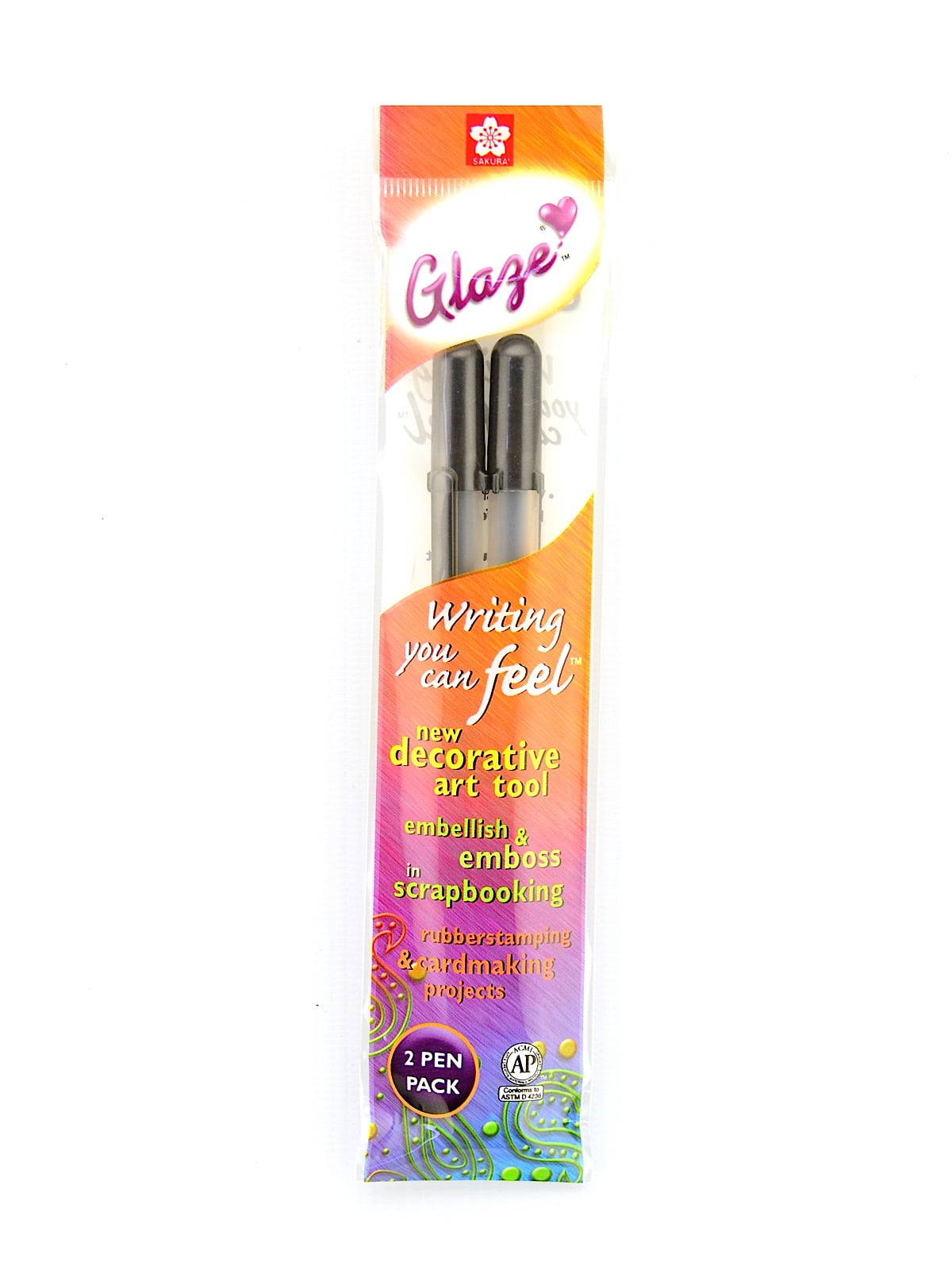 Gelly Roll Glaze Pens black, pack of 2 (pack of 6)
