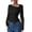 Black, variant on PRETTYGARDEN Womens Early Fall Fashion Long Sleeve T Shirts Asymmetrical Ribbed Fitted Trendy Going Out Tops Y2K Outfits